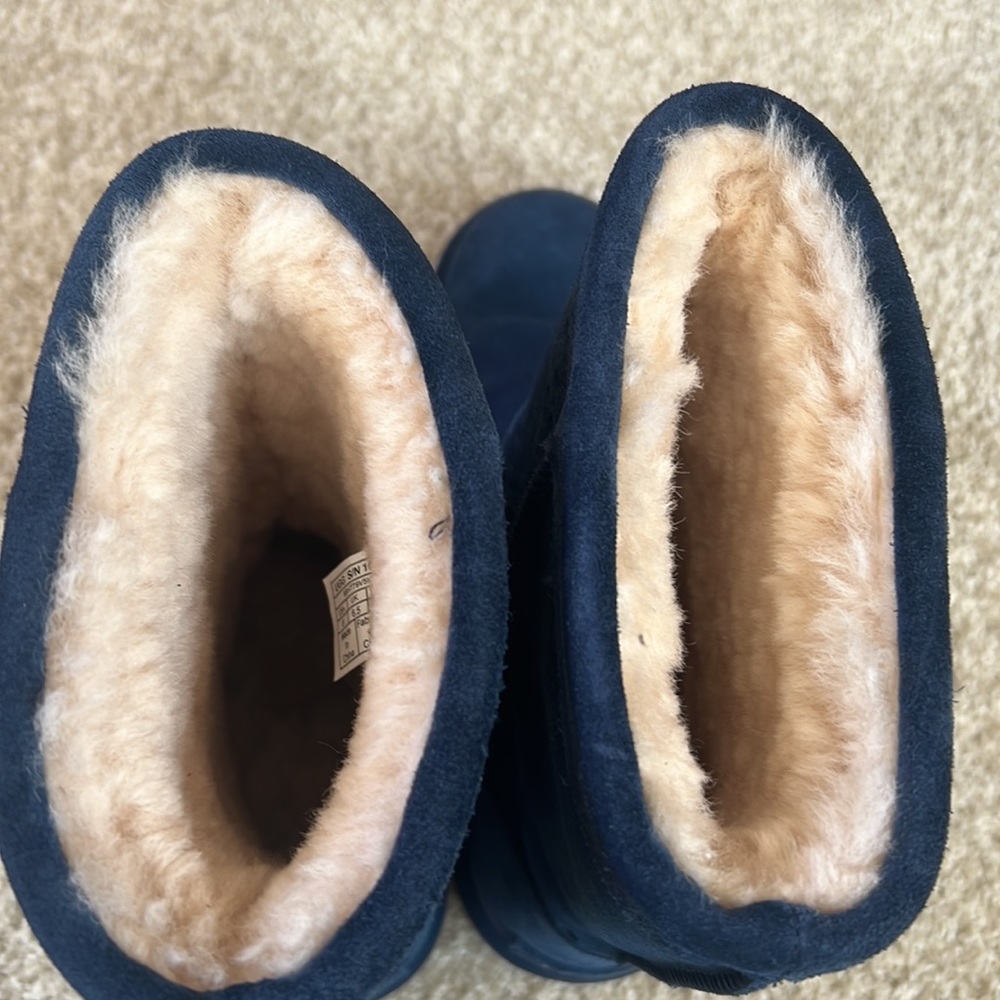 UGG Blue Suede Boots with Studded Design - Picture 4 of 9